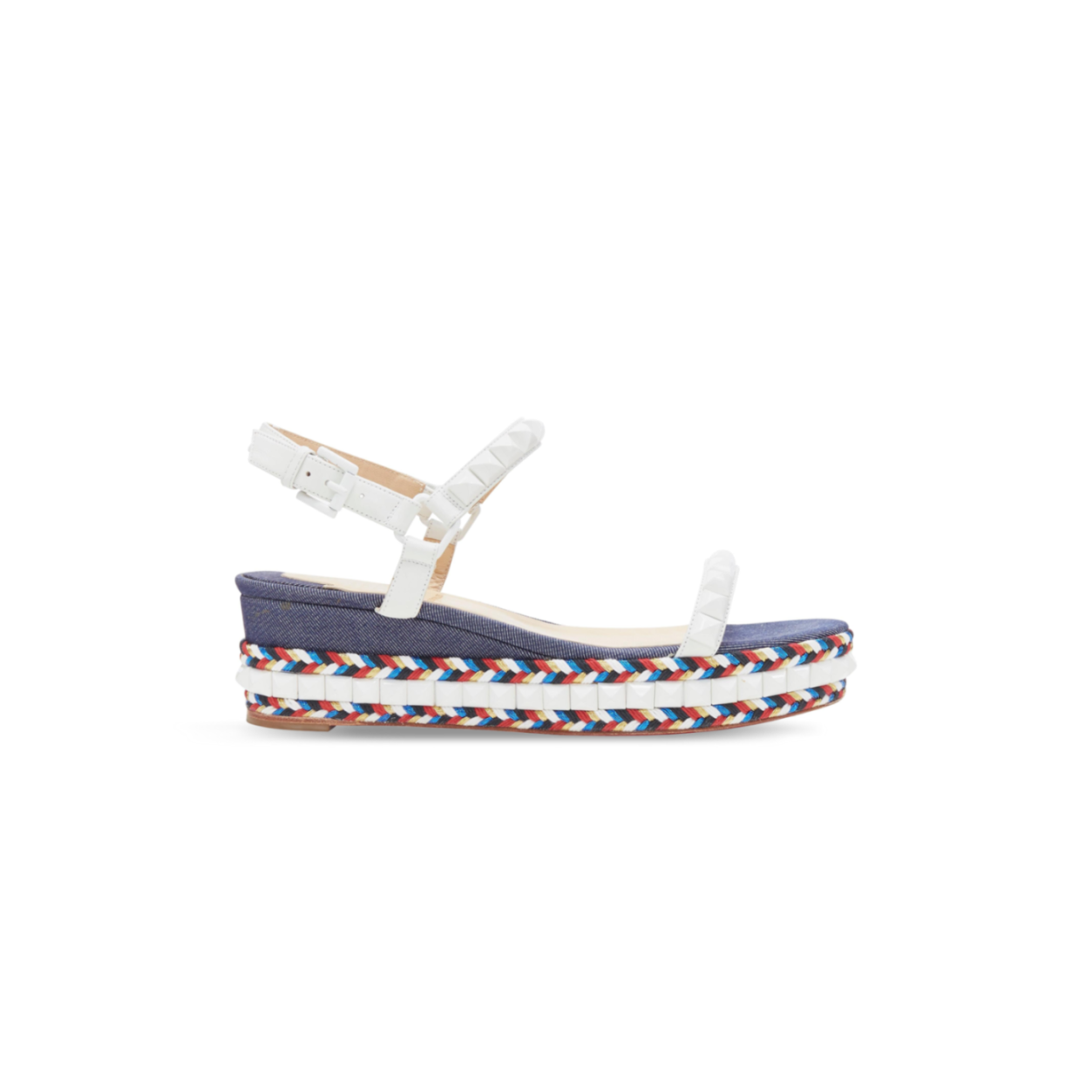 chr1st1an louboutin cataclou De*1m patchwork studded wedge sandals